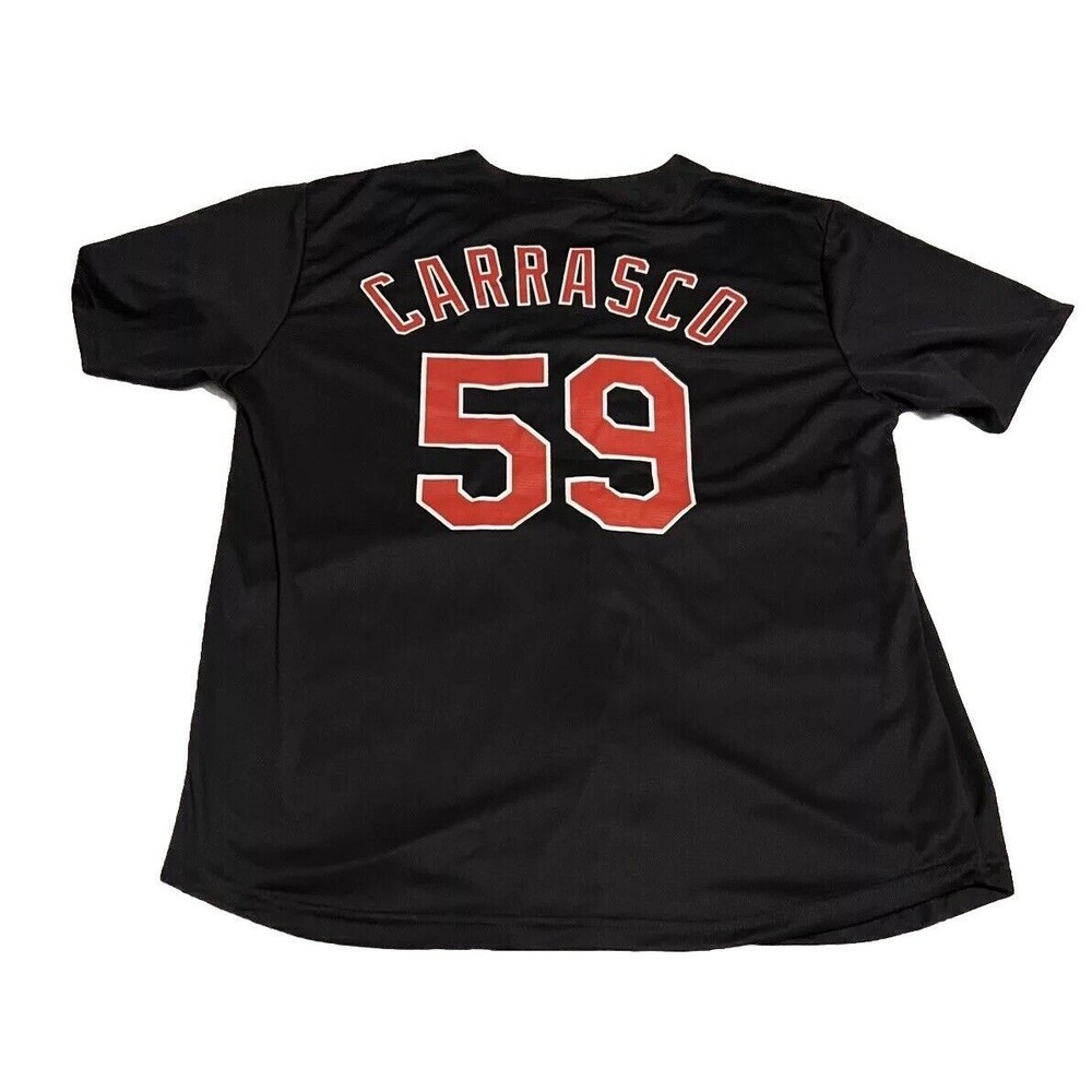 Cleveland Indians Jersey Size XL Carlos Carrasco #59 SGA 7-31-19 Navy Blue MLB
